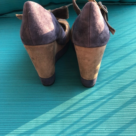 Splendid color block suede wedge heals - Picture 3 of 5